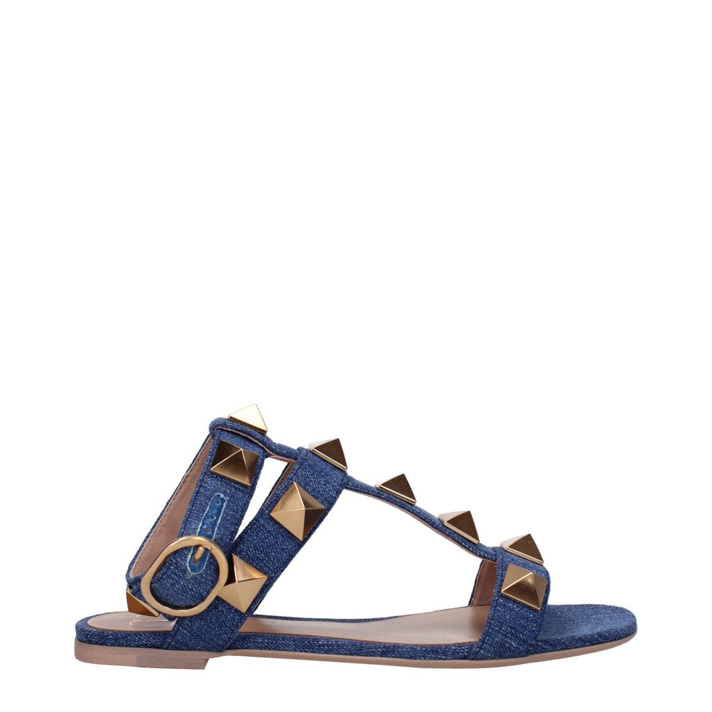 Valentino Garavani Roman Stud Sandalen met leren zool – Blauw
