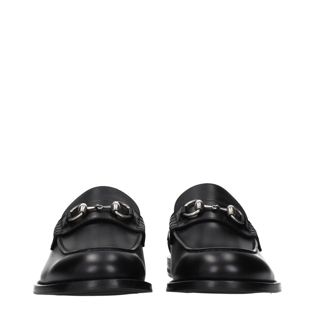 Gucci Herenloafers met zool van rubber en leer – Zwart