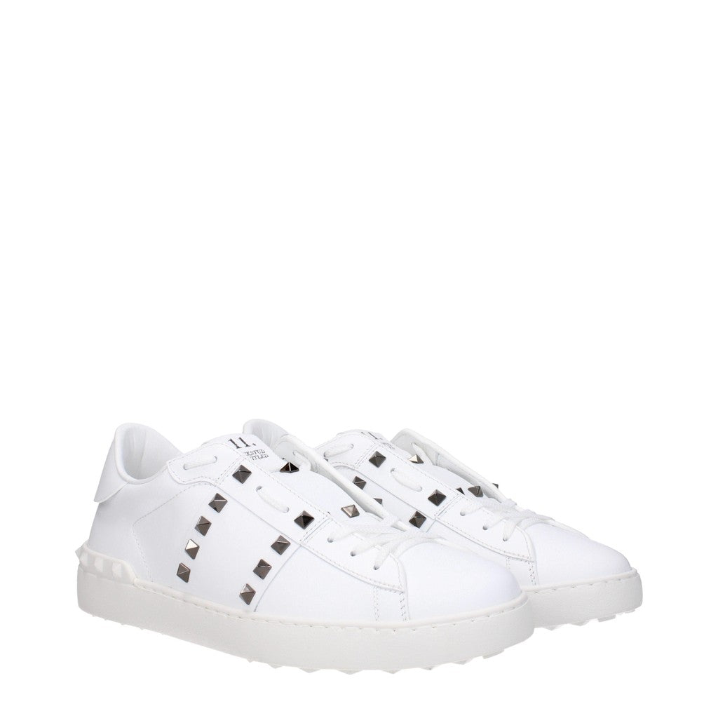 Valentino Garavani Rockstud Leren sneakers – Wit