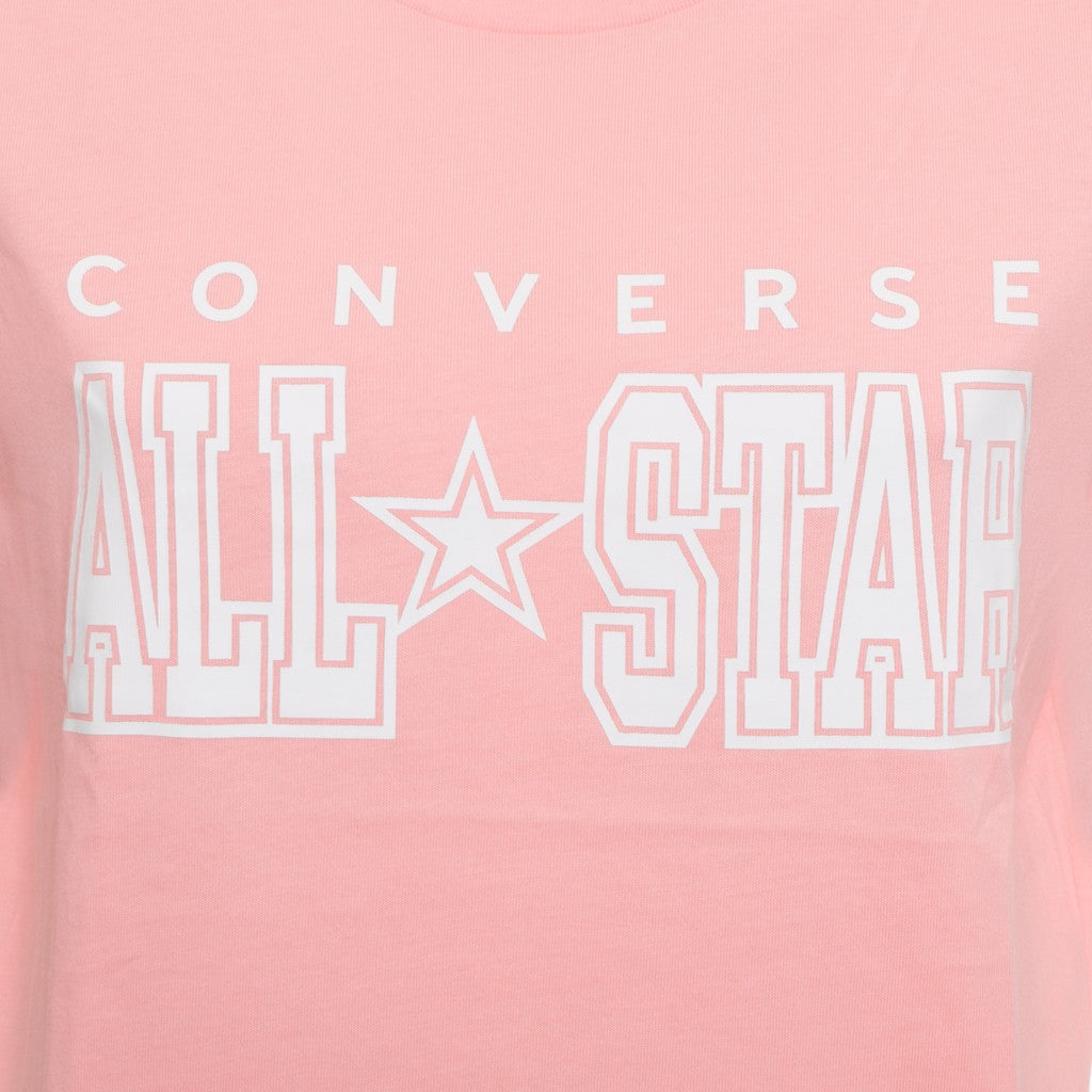 Converse T-shirt met ronde hals en logo – Lichtroze