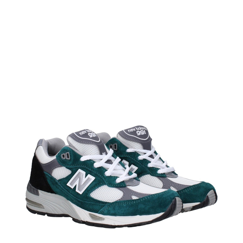 New Balance 991 Sneakers van suède, stof en leer – Petrol