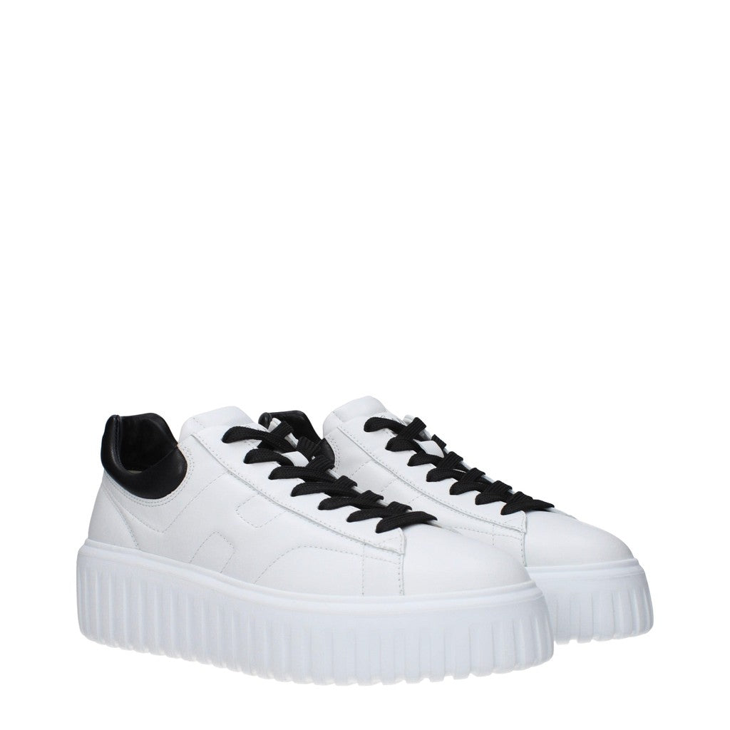 Hogan H-Stripes Sneakers met rubberen zool – Wit / Zwart