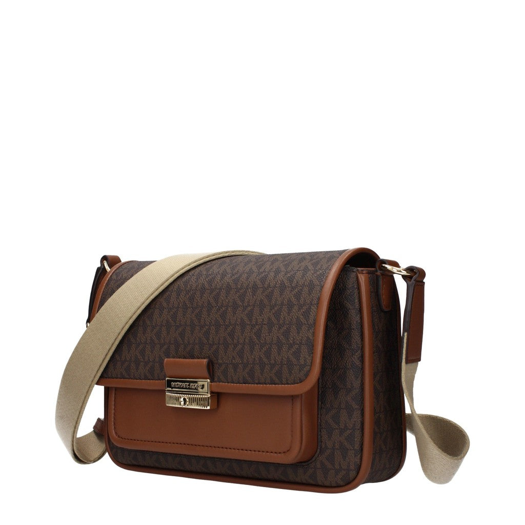 Michael Kors Bradshaw Crossbodytas met drukknoop – Bruin