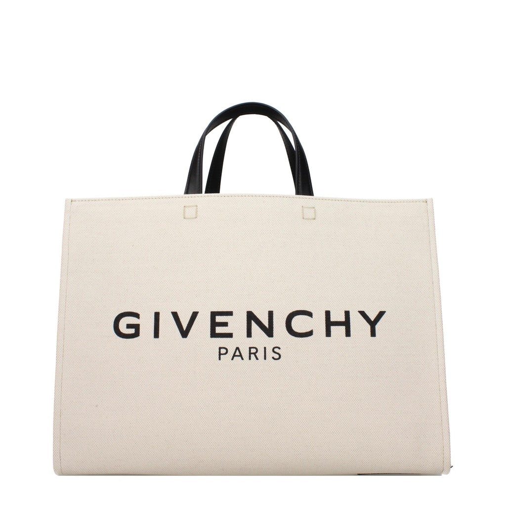 Givenchy G-Tote Shopper van stof en leer – Beige / Zwart