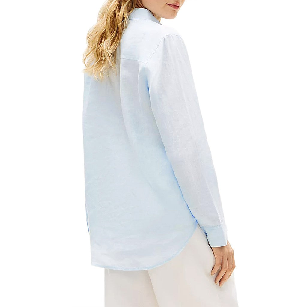Tommy Hilfiger Linnen blouse – Lichtblauw