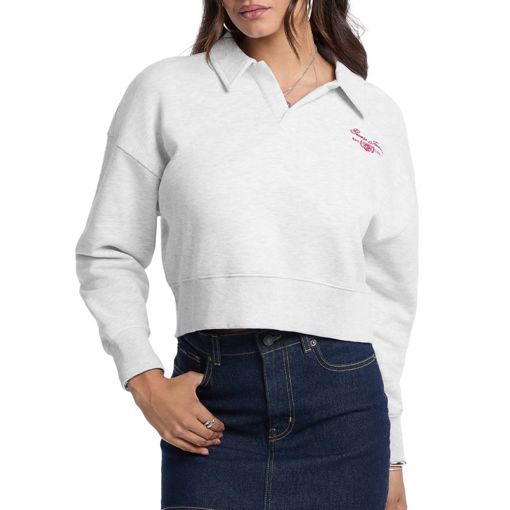 Guess Sweater met geborduurd logo – Grijs