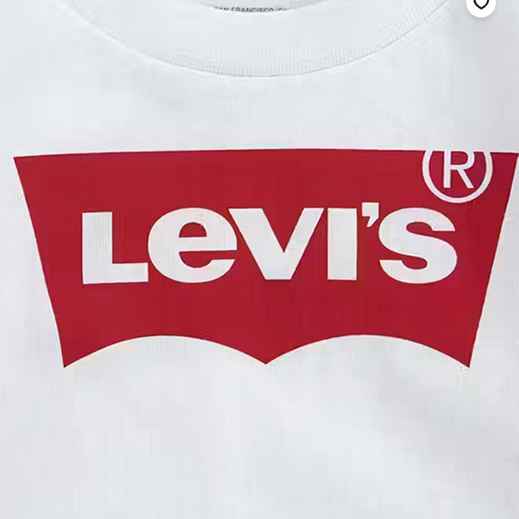 Levi's Kids T-shirt met lange mouwen en bedrukt logo – Wit