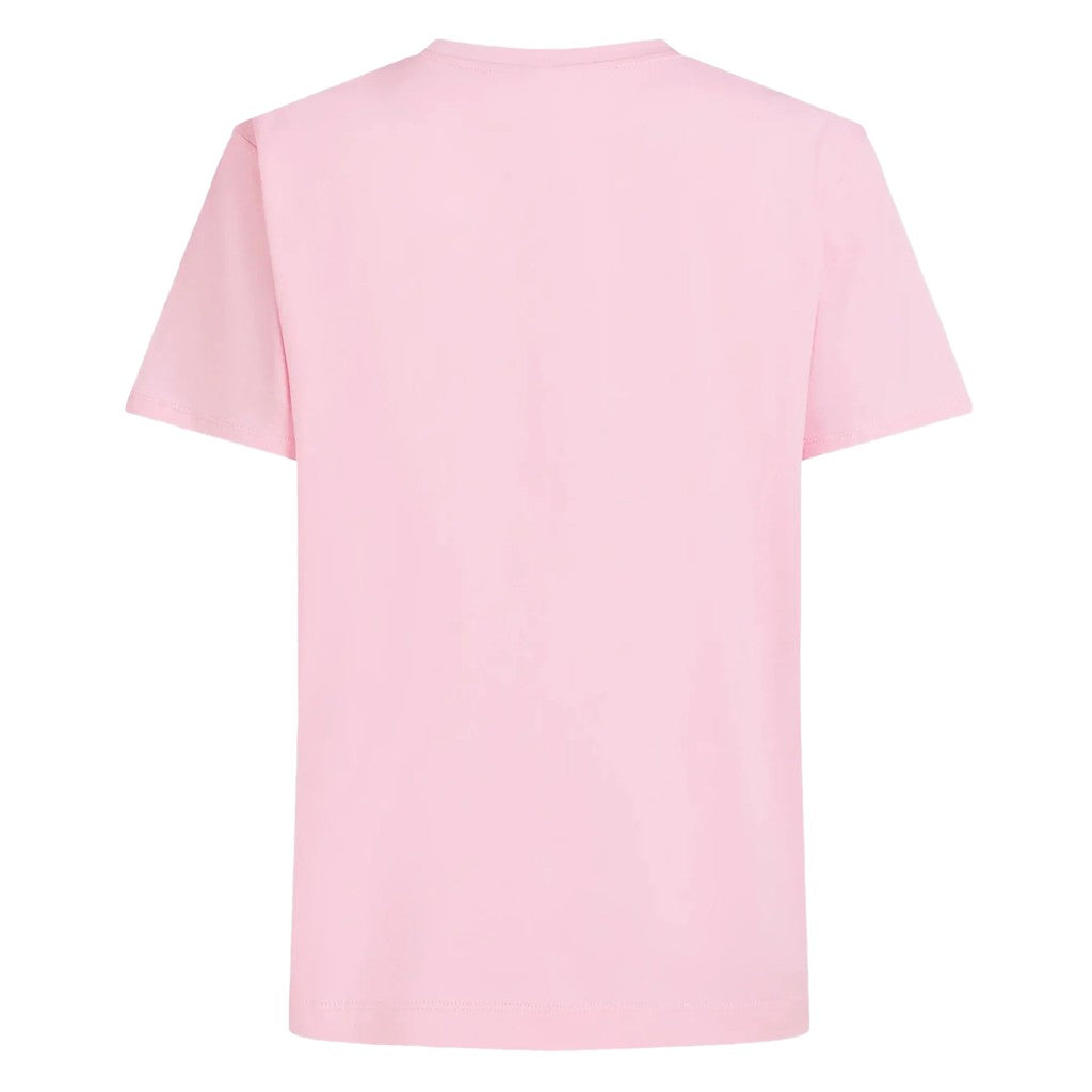 Karl Lagerfeld T-shirt met outline-logo – Zachtroze