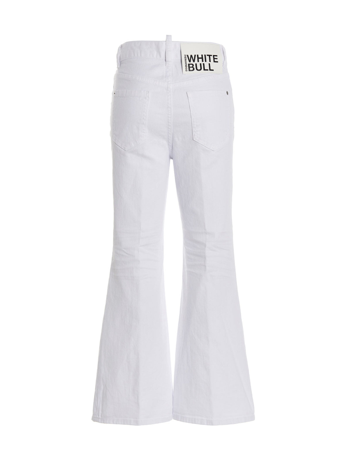Dsquared2 Super Flared Cropped Jeans – Wit