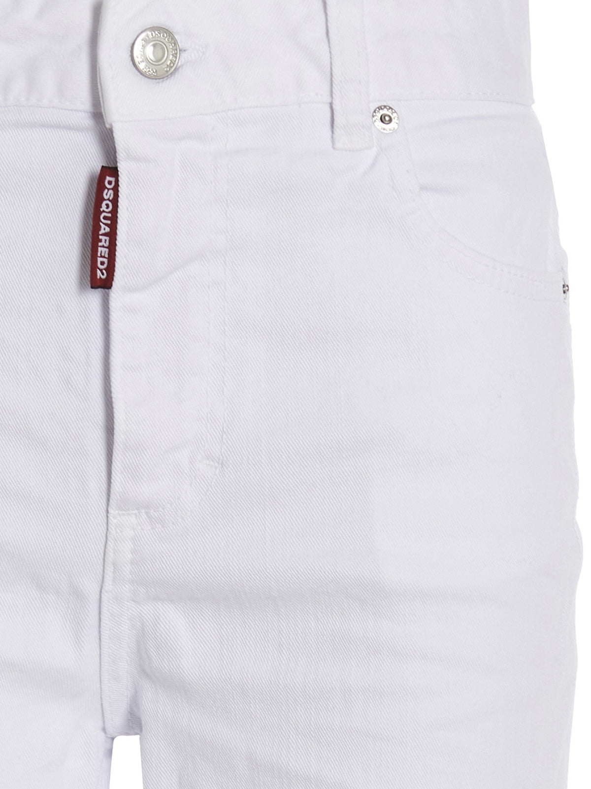 Dsquared2 Super Flared Cropped Jeans – Wit