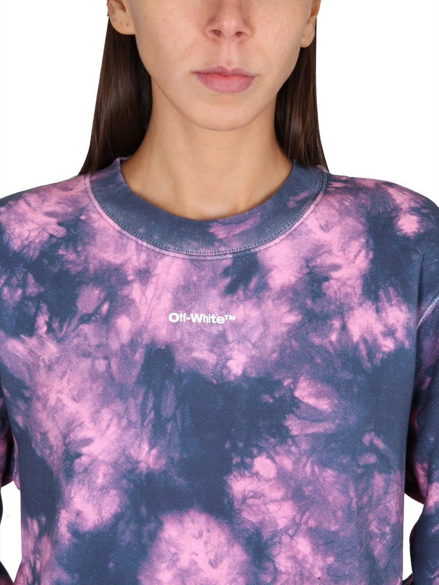 Off-White Sweaterjurk met Tie-dye – Meerkleurig
