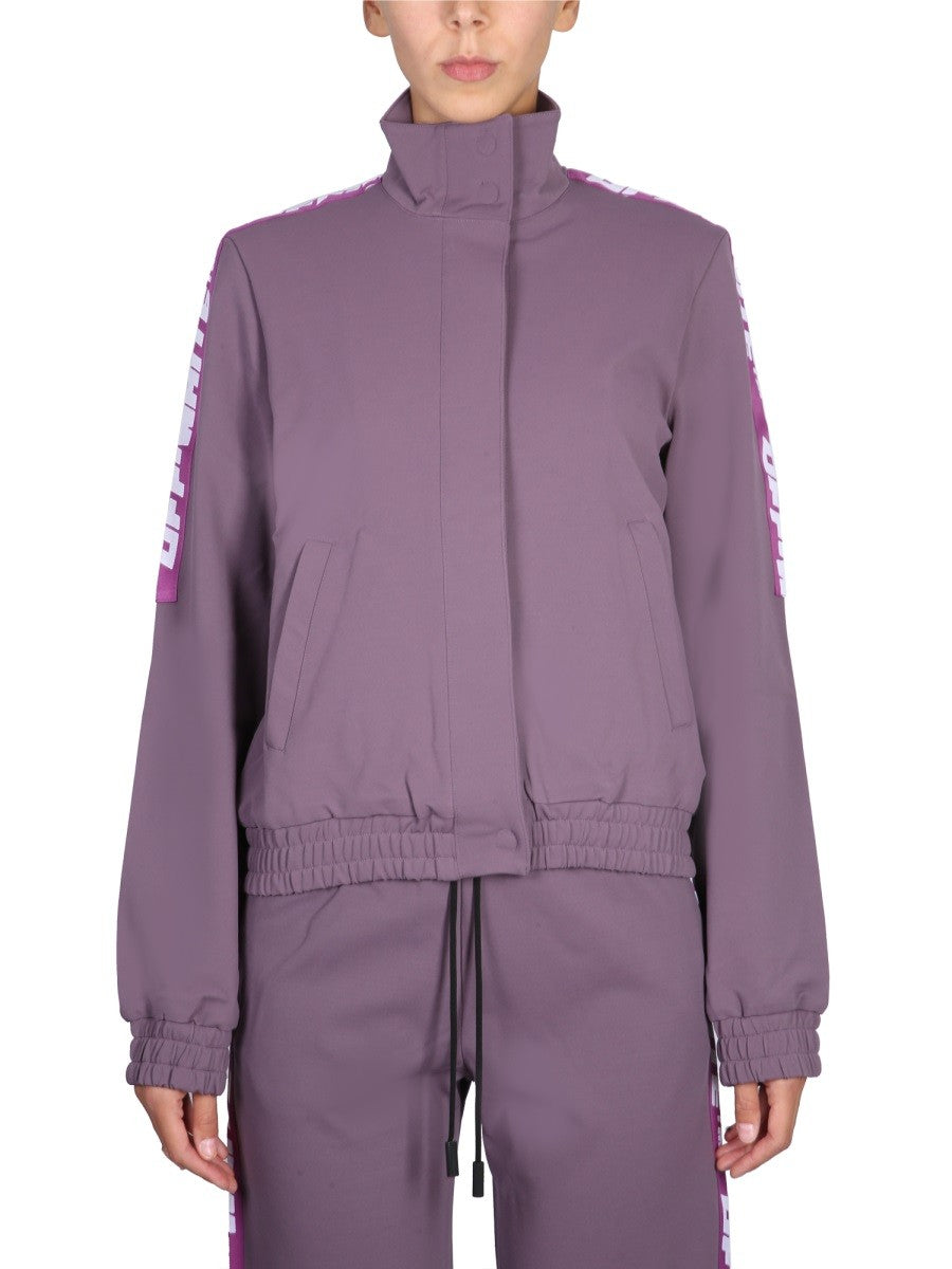Off-White Sweater met Logobanden – Paars