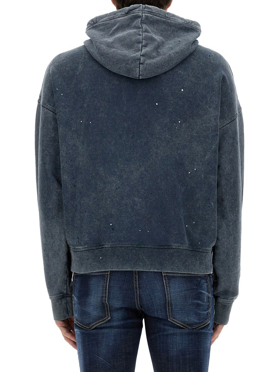 Dsquared2 Sweater met logoprint Heren – Middenblauw