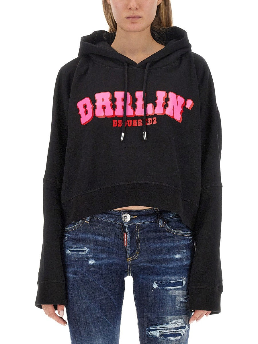 Dsquared2 Sweater met logo Dames – Zwart