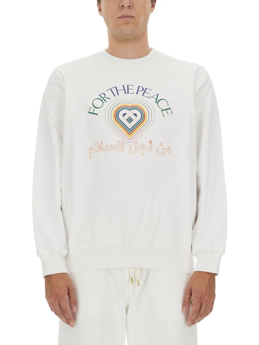 Casablanca Sweater met logo – Wit