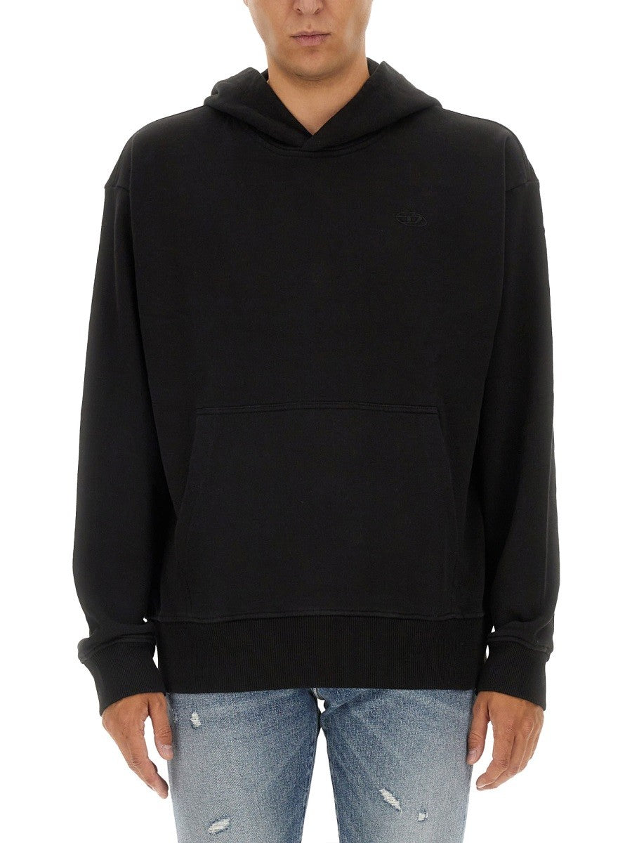 Diesel Hoodie met logo – Zwart
