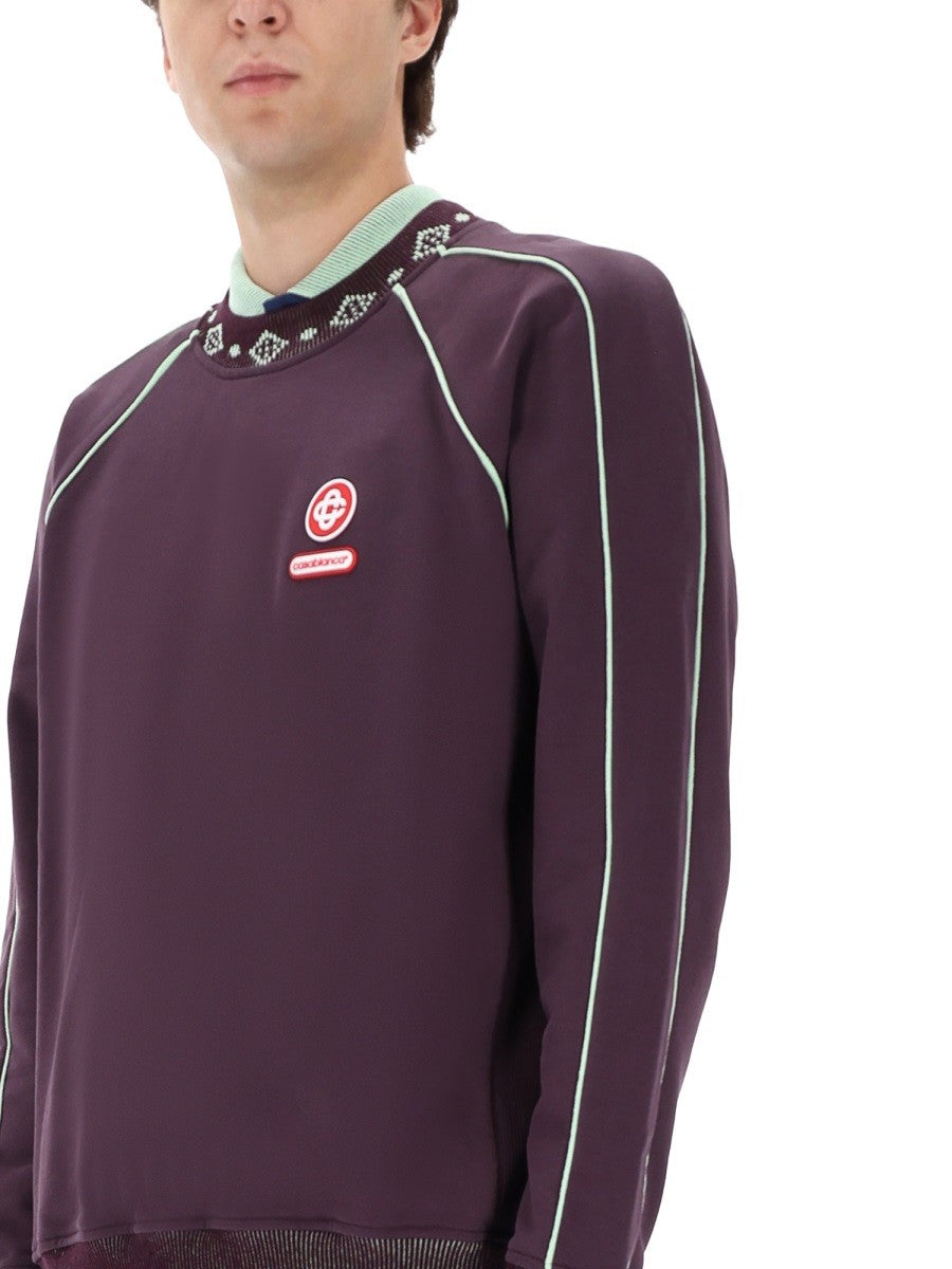 Casablanca Sweater met logo – Paars