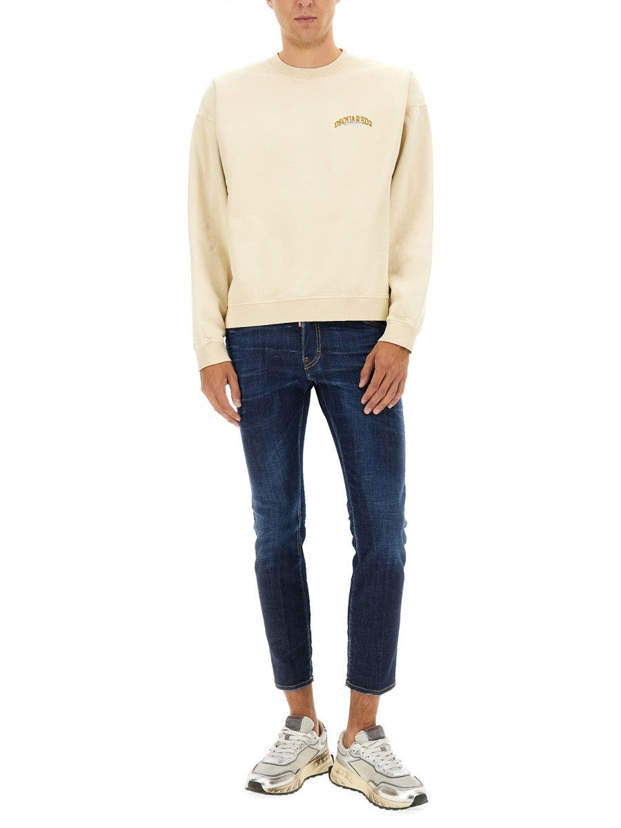 Dsquared2 Katoenen Sweater met logo – Wit