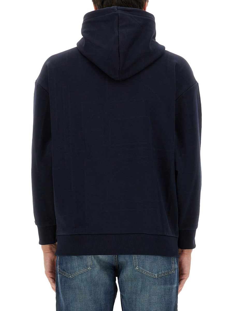 Boss Sweater met logo – Marineblauw
