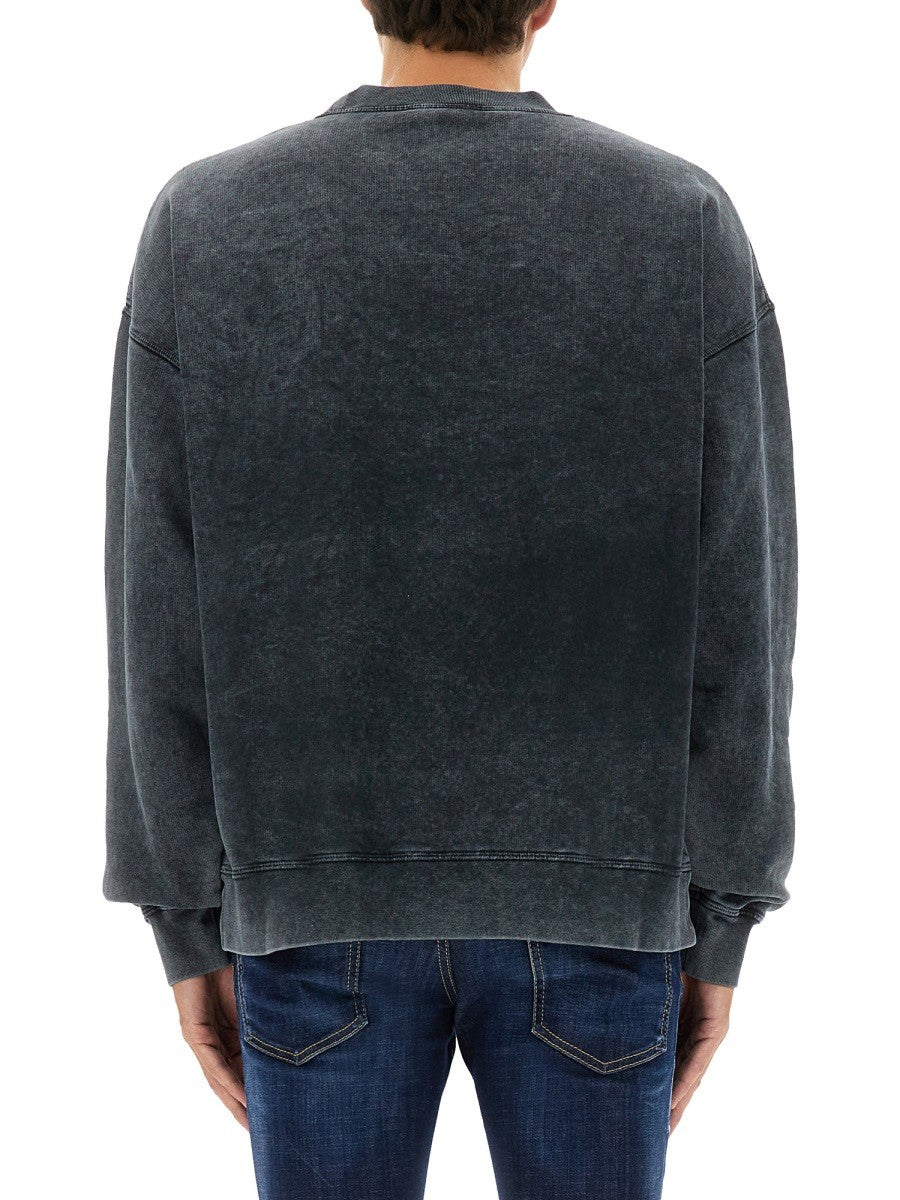 Dsquared2 Katoenen Sweater met logo – Grijs