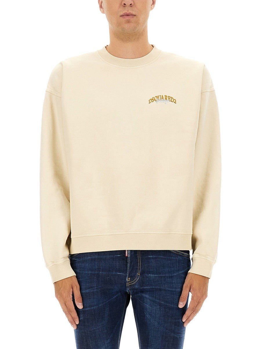 Dsquared2 Katoenen Sweater met logo – Wit
