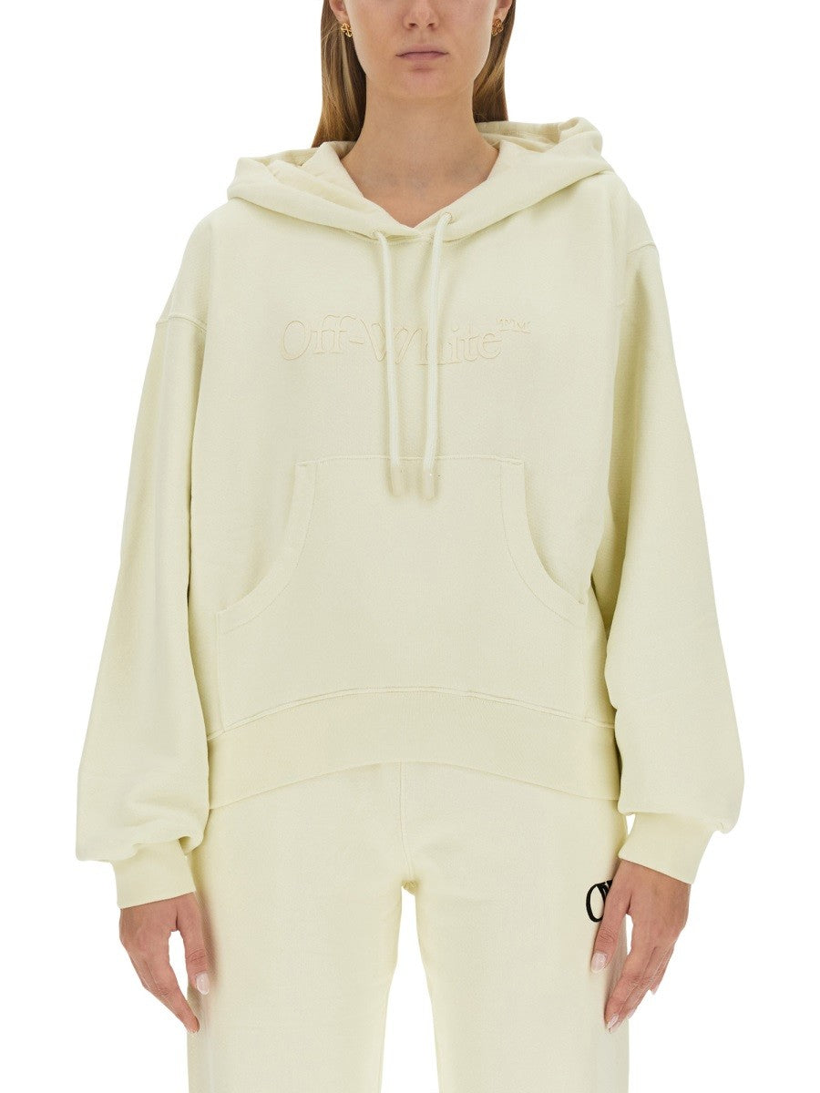 Off-White Sweater met Logo – Beige