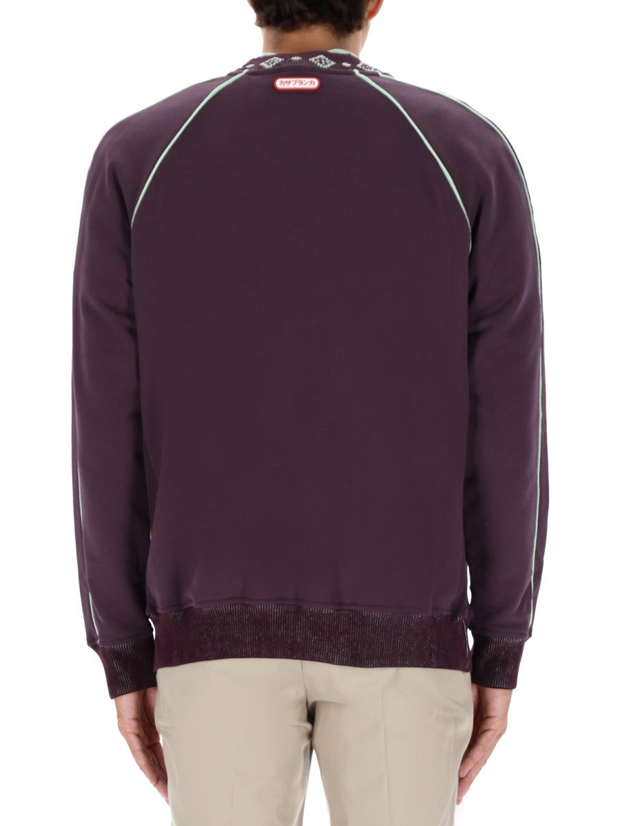 Casablanca Sweater met logo – Paars