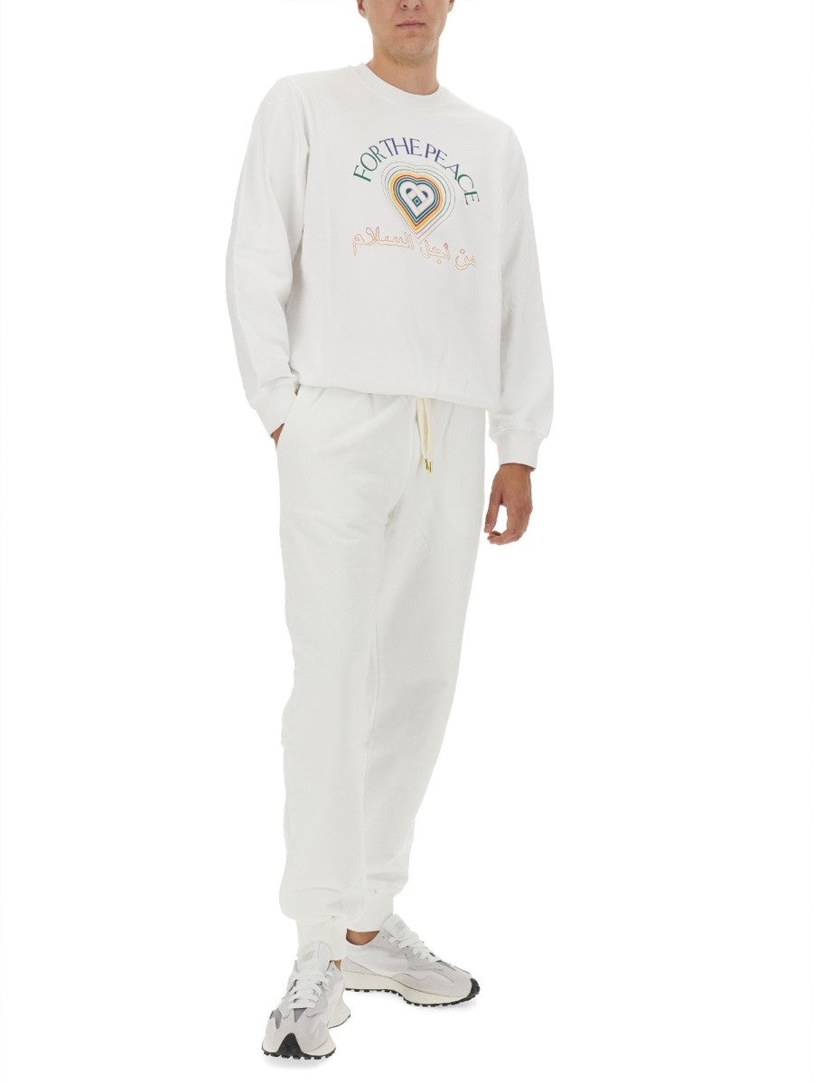 Casablanca Sweater met logo – Wit