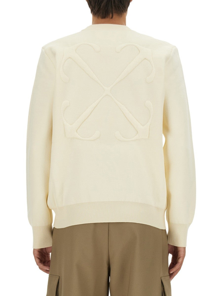 Off-White Sweater met Logo Heren – Wit