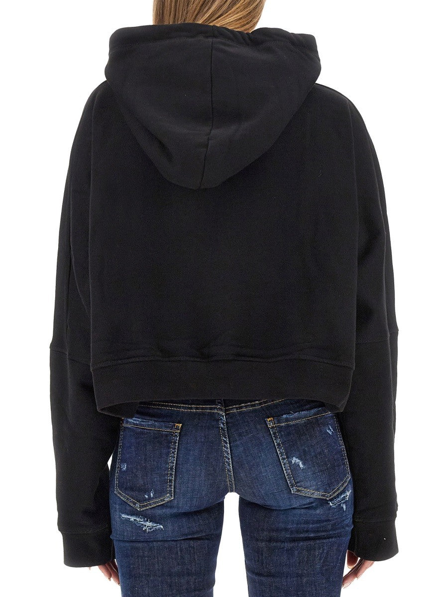 Dsquared2 Sweater met logo Dames – Zwart