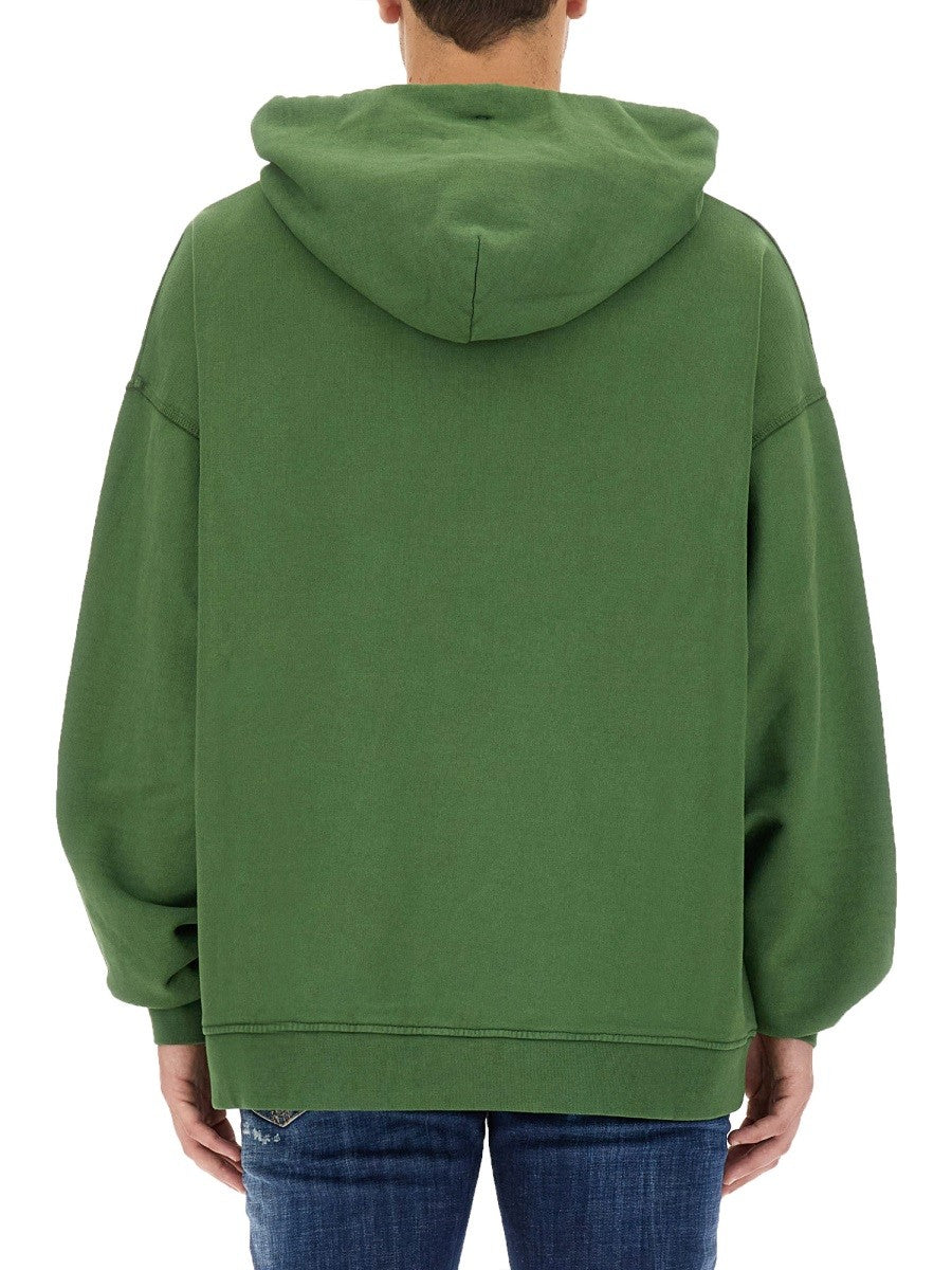 Dsquared2 Oversized Sweater met logo – Groen
