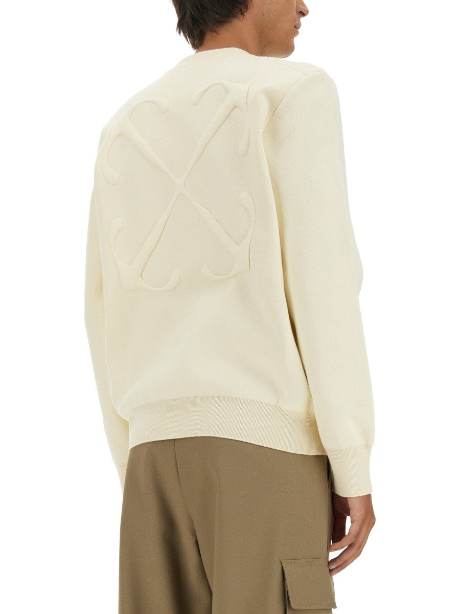 Off-White Sweater met Logo Heren – Wit