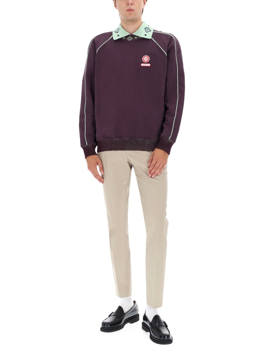 Casablanca Sweater met logo – Paars
