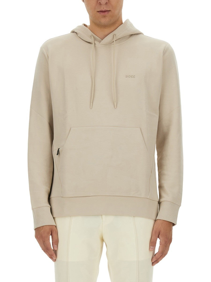 Boss Sweater met logo – Beige