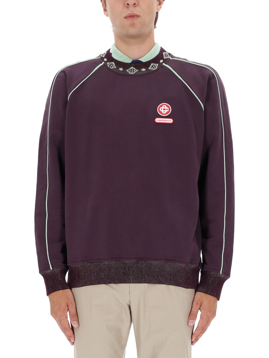 Casablanca Sweater met logo – Paars