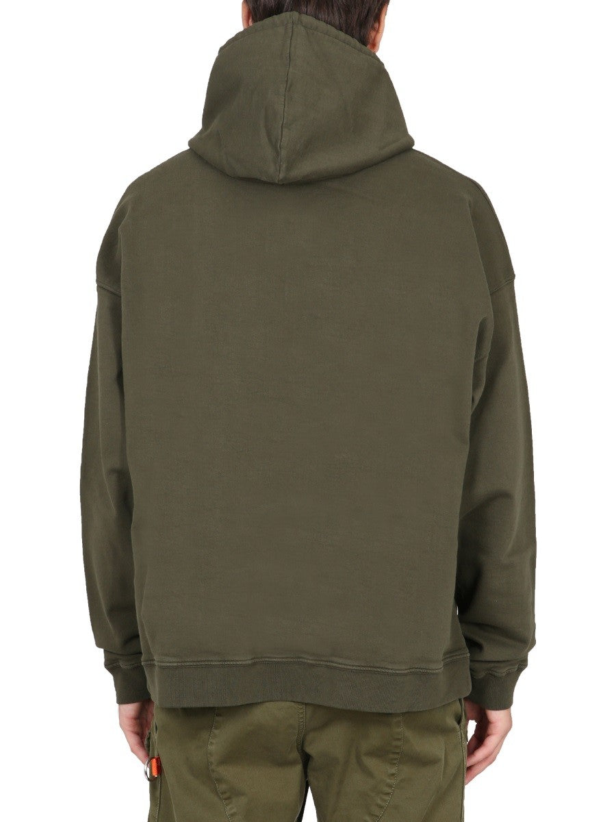 Dsquared2 Hoodie met mini-logo – Legergroen