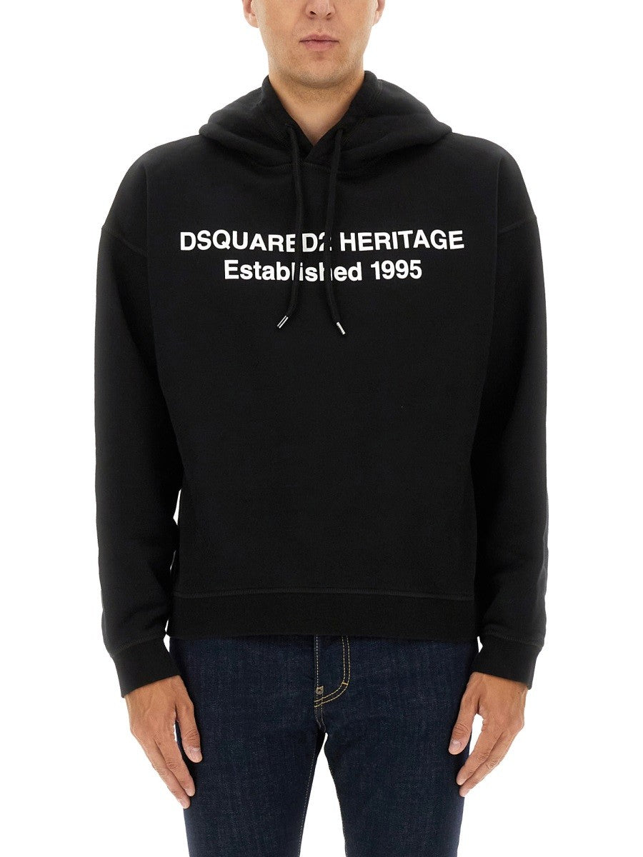 Dsquared2 Sweater met print – Zwart