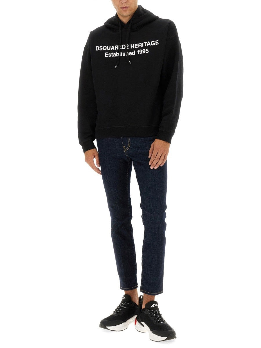 Dsquared2 Sweater met print – Zwart