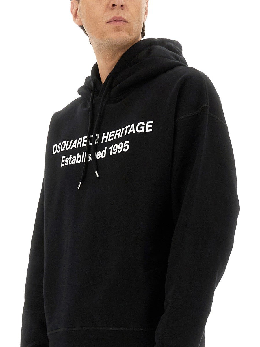 Dsquared2 Sweater met print – Zwart
