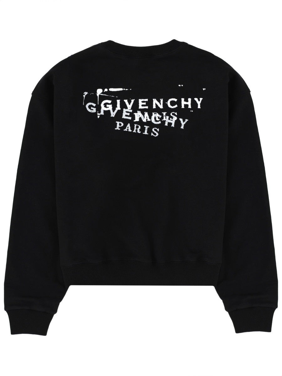 Givenchy Katoenen Sweater met print – Zwart