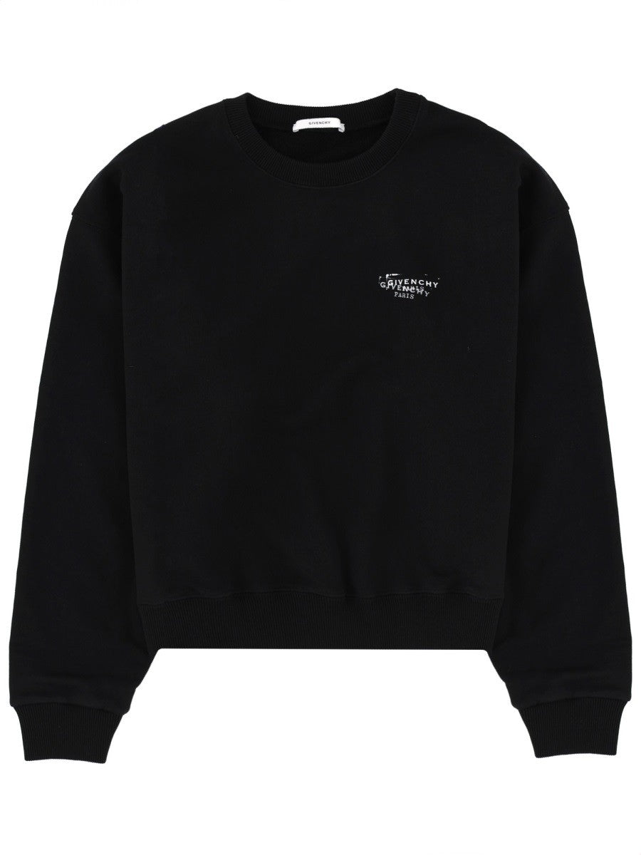 Givenchy Katoenen Sweater met print – Zwart