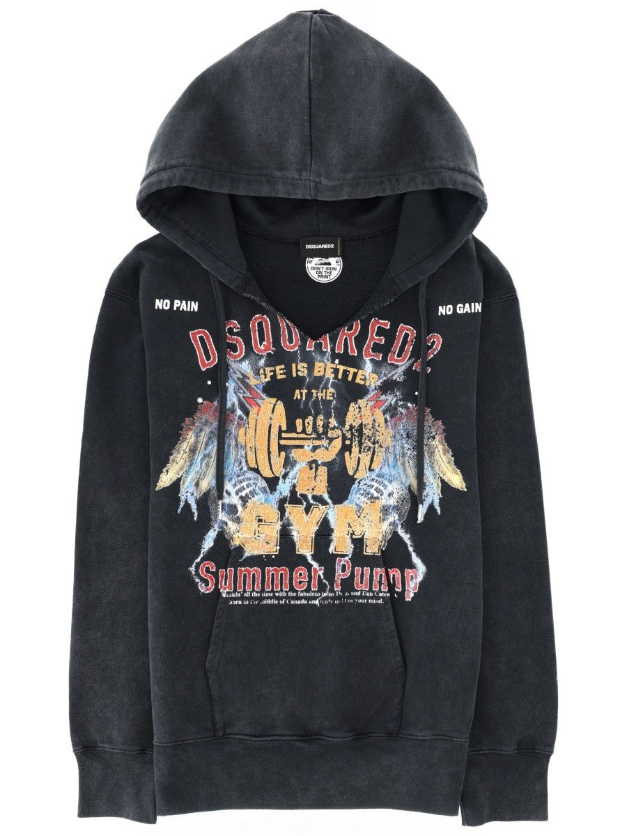 Dsquared2 Sweater met print – Antraciet
