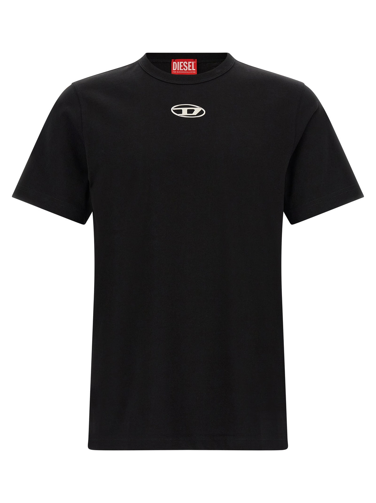 Diesel T-shirt met Oval D-logo – Zwart