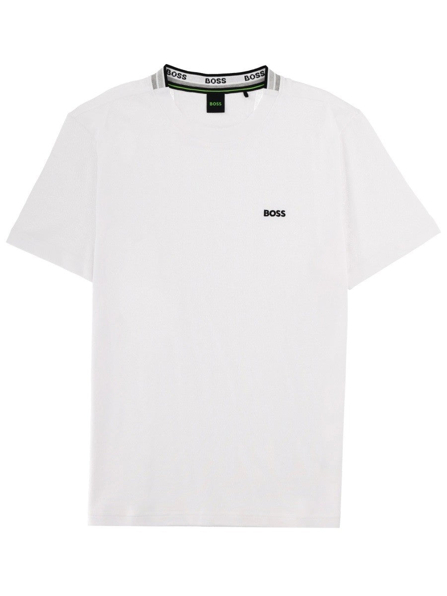 Boss T-shirt met logo – Wit