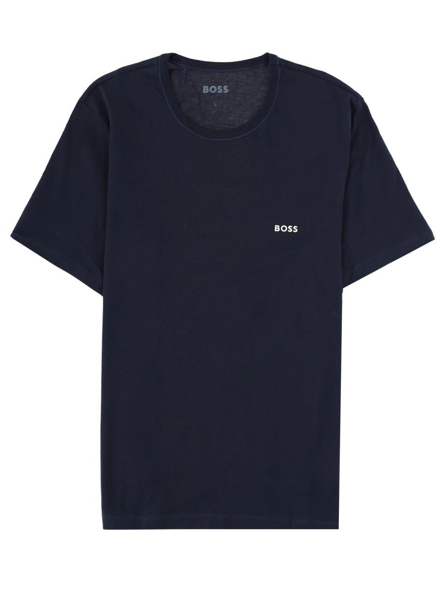 Boss Katoenen T-shirt 3-pack met logo – Marineblauw