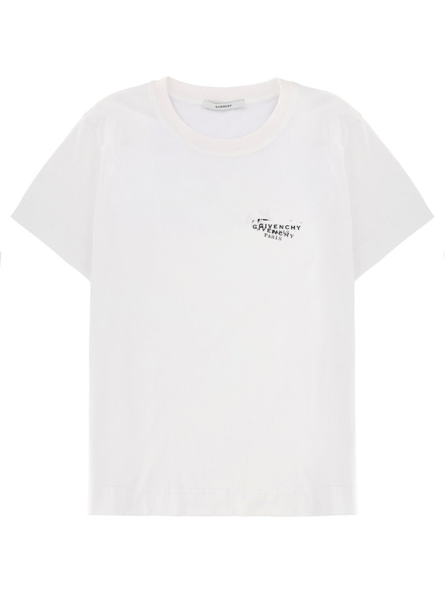 Givenchy Katoenen T-shirt met logo – Wit