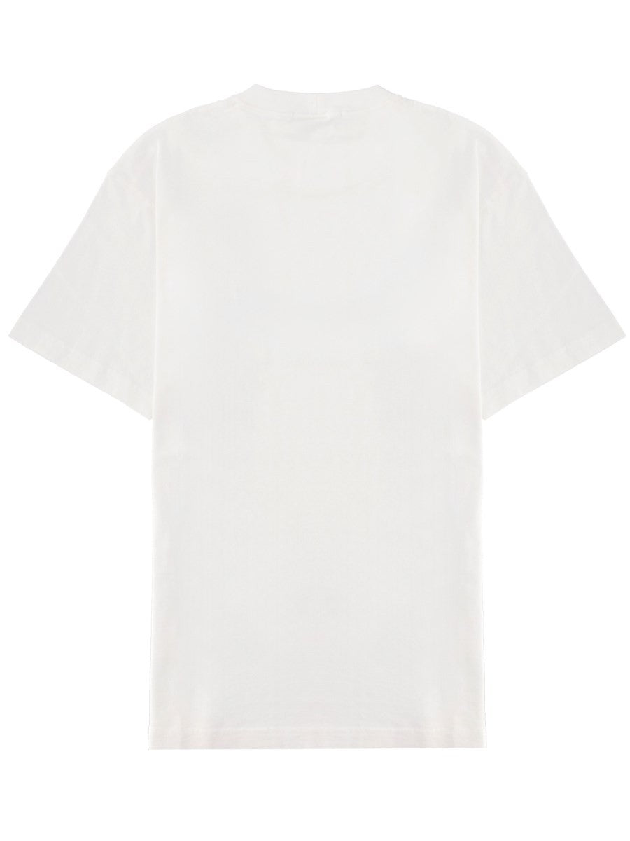 Stone Island Katoenen T-shirt met logopatch – Wit