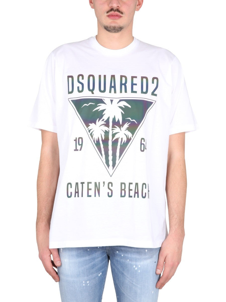 Dsquared2 T-shirt met logoprint Heren – Wit