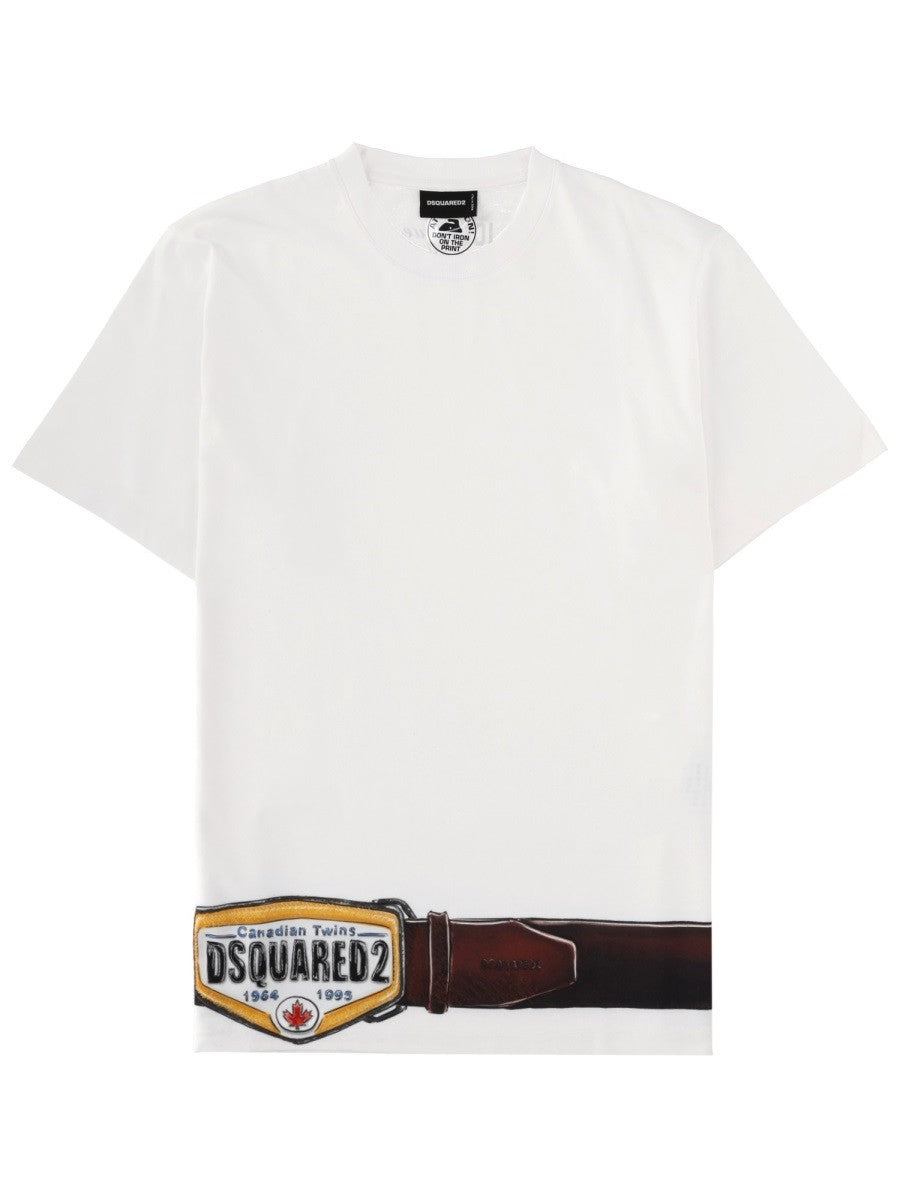 Dsquared2 Iconique T-shirt met print – Wit