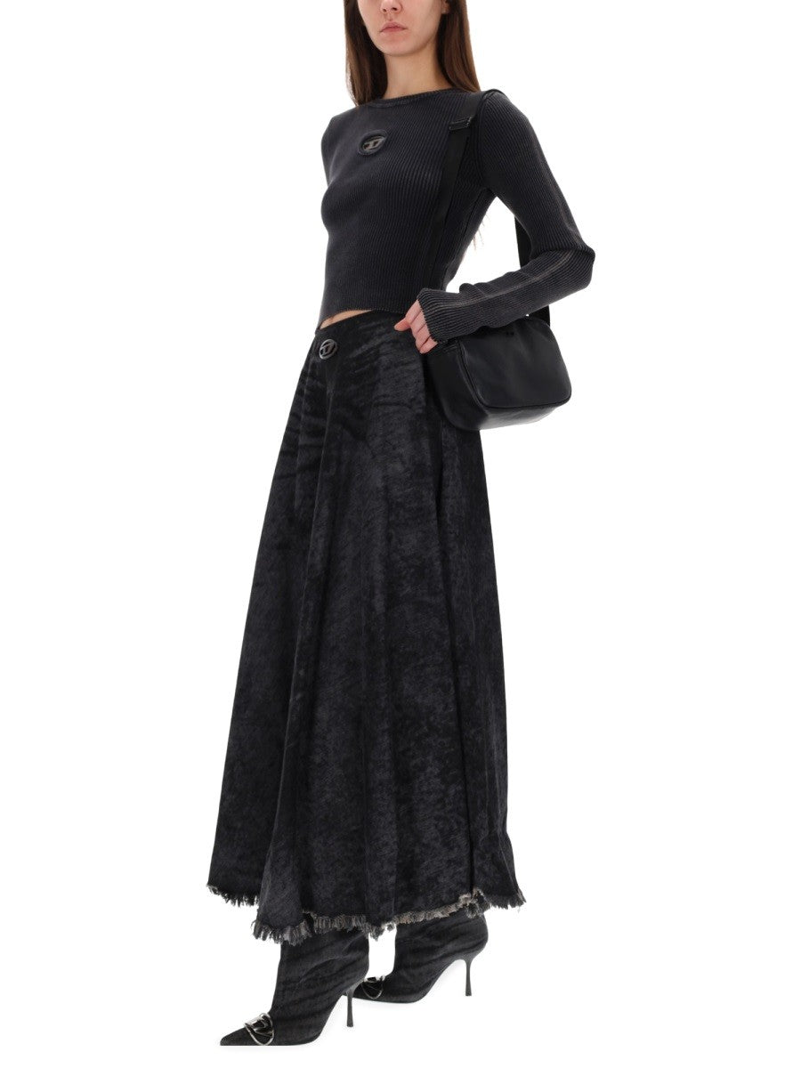 Diesel M-Anchor-A Cropped top – Zwart